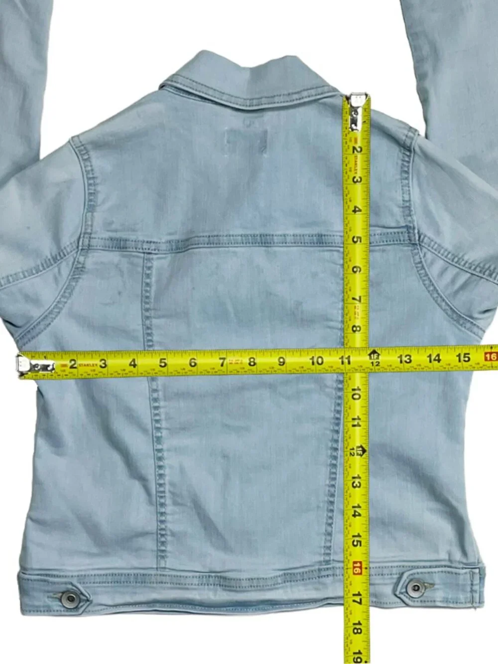 Girls Light Wash Stretch Denim Jean Jacket 10/12 The Children's Place